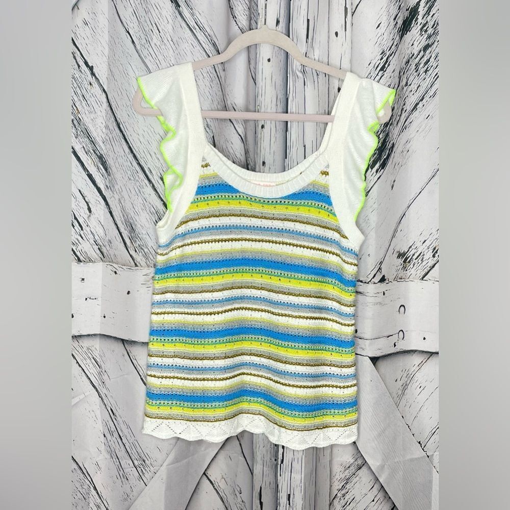 LISA TODD Shore Thing Tank Top Crochet Knit M